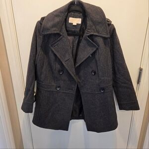Women's Micheal Kors Gray Double-Breasted Coat